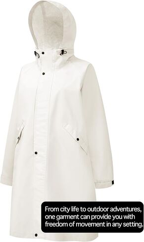 PITINAN Rain Coats For Women Waterproof Rain Jacket Hooded With Convertible Bag Windbreaker Trench Coat S-XXL in Saudi Arabia