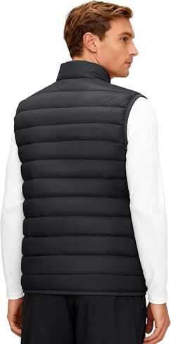 TACVASEN Men's Lightweight Packable Puffer Vest Outerwear Winter Water Resistant Sleeveless Jacket for Outdoor Golf Work in Kuwait