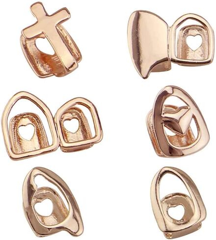canjoyn 6PC Teeth Grills Mouth Teeth Top Tooth Single Grill Cap for Teeth Mouth Party Accessories in Saudi Arabia