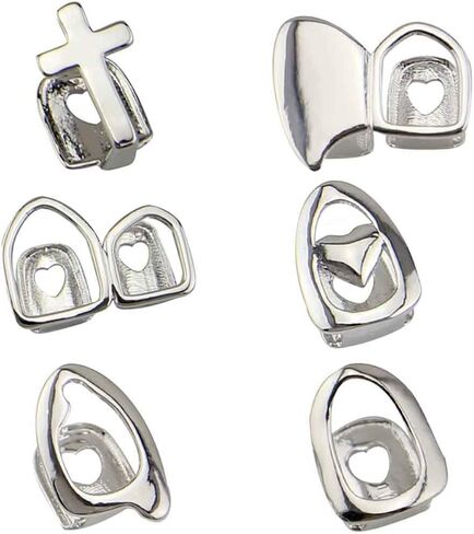 canjoyn 6PC Teeth Grills Mouth Teeth Top Tooth Single Grill Cap for Teeth Mouth Party Accessories in Saudi Arabia