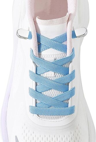 Elastic No Tie Shoe Laces for Kids and Adults Sneakers, Stretch Flat Tieless Shoelaces in Saudi Arabia