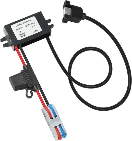 DC to DC 10V-90V to 5V USB AF Step Down Adapter 12V 24V 36V 48V 60V 72V 84V to 5V 3A Power Converter Regulator with USB AF 34 CM Cable for CNC Switch Photovoltaic Panel, etc in Kuwait