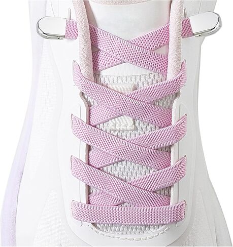 Elastic No Tie Shoe Laces for Kids and Adults Sneakers, Stretch Flat Tieless Shoelaces in Saudi Arabia