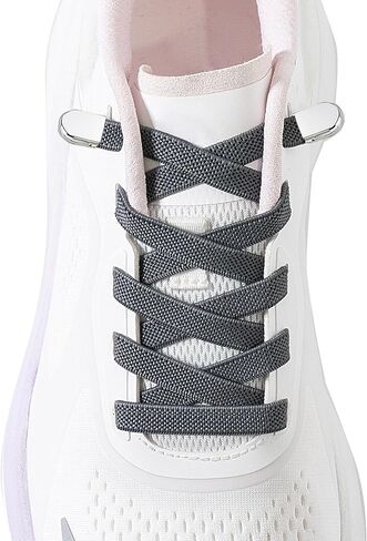 Elastic No Tie Shoe Laces for Kids and Adults Sneakers, Stretch Flat Tieless Shoelaces in Saudi Arabia