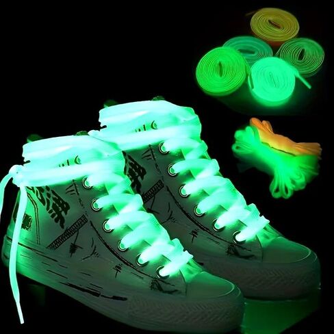 1 Pair Luminous Shoelaces For Sneakers Men Women Sports Shoes, Reflective Shoelaces in Saudi Arabia