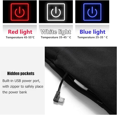 USB Electric Heated Underwear Shirt with Power Bank 16 Heating Zones Thermal Heated Top for Women USB Heating in Saudi Arabia