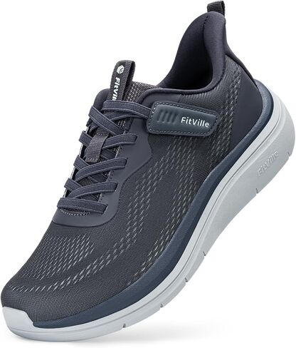 FitVille أحذية المشي واسعة للرجال أحذية رياضية واسعة للغاية مع دعم القوس، أحذية جري مريحة وخفيفة الوزن للرجال للأقدام المسطحة والتهاب اللفافة الأخمصية-Cloud Wanderer V22 in Saudi Arabia