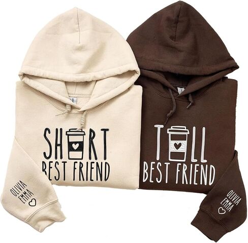 سويت شيرت مطرز مخصص من Besties، سويت شيرت Besties مخصص بأسماء، زي BFF، هدايا الصداقة in Saudi Arabia