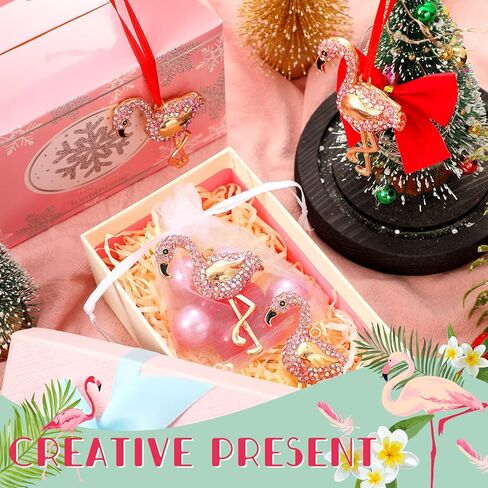Sinmoe 4 Pcs Elephant Christmas Ornament Sisterhood Elephant Ornament for Women Tribe Hanging Crystal Christmas Tree Decorations Friendship Ornaments Elephant Gifts with Red Ribbon for Xmas Party in Saudi Arabia
