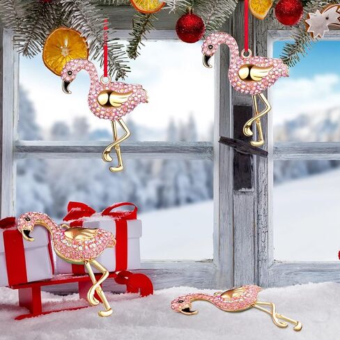 Sinmoe 4 Pcs Elephant Christmas Ornament Sisterhood Elephant Ornament for Women Tribe Hanging Crystal Christmas Tree Decorations Friendship Ornaments Elephant Gifts with Red Ribbon for Xmas Party in Saudi Arabia