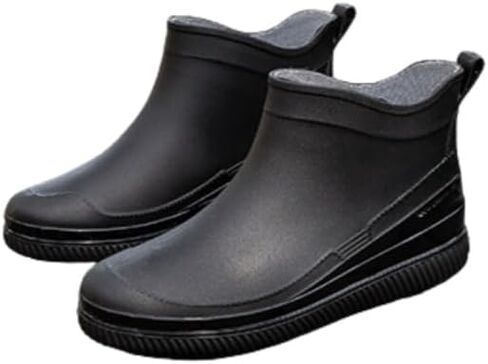 أحذية مطر قصيرة للسيدات - أحذية تشيلسي مقاومة للماء سهلة الارتداء على الكاحل للأيام الممطرة والمهام اليومية، أحذية عملية للسيدات in Kuwait