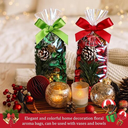 Nuanchu 6 Pcs Christmas Potpourri Bags Cinnamon Apple Pine Scented Dried Flowers Scented Bowl Filler Winter Holiday Decorative Bowl Vase Filler for Xmas Gift Home Fragrance Sachet in Saudi Arabia