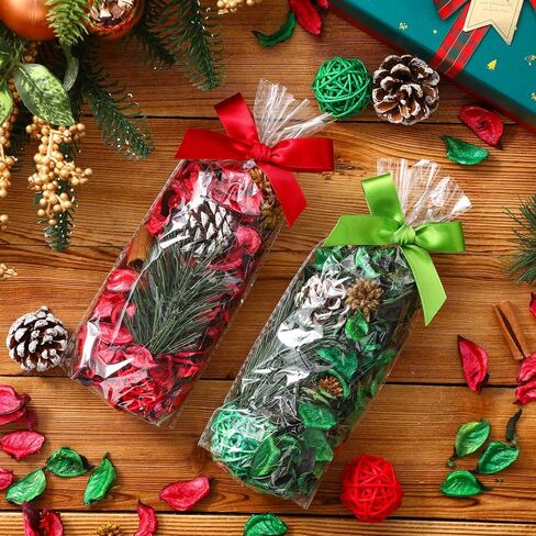 Nuanchu 6 Pcs Christmas Potpourri Bags Cinnamon Apple Pine Scented Dried Flowers Scented Bowl Filler Winter Holiday Decorative Bowl Vase Filler for Xmas Gift Home Fragrance Sachet in Saudi Arabia