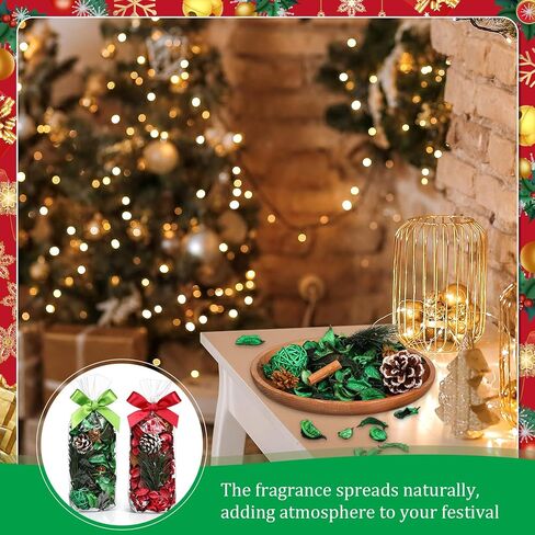 Nuanchu 6 Pcs Christmas Potpourri Bags Cinnamon Apple Pine Scented Dried Flowers Scented Bowl Filler Winter Holiday Decorative Bowl Vase Filler for Xmas Gift Home Fragrance Sachet in Saudi Arabia