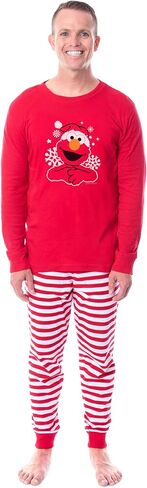 Sesame Street Unisex Family Christmas Santa Elmo Sleep Pajama Set in Saudi Arabia