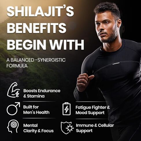 Himalayan Shilajit Gummies with Ashwagandha – Pure 7-in-1 Formula with 75% Fulvic Acid & 92+ Minerals – for Men & Women, Energy, Focus & Stress Support – 60 Sugar-Free, Non-GMO Gummies in Saudi Arabia