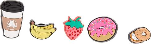 Crocs Jibbitz Food - حلية أحذية أنيقة - مادة صناعية - حلية أحذية Jibbitz Packs - وجبة إفطار فريدة من نوعها، 5 عبوات مقاس واحد مقاس واحد in Saudi Arabia