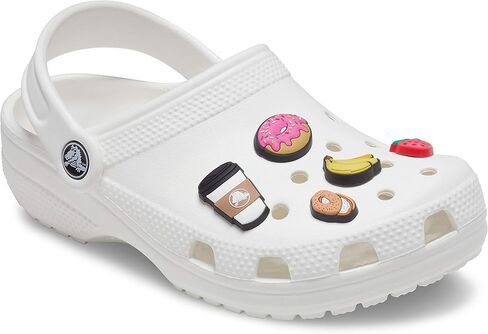 Crocs Jibbitz Food - حلية أحذية أنيقة - مادة صناعية - حلية أحذية Jibbitz Packs - وجبة إفطار فريدة من نوعها، 5 عبوات مقاس واحد مقاس واحد in Saudi Arabia
