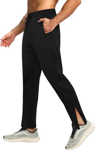 سروال Auxo Men Joggers سروال رياضي للتمرين والجري مع تصميم مريح وسحاب للكاحل in Kuwait