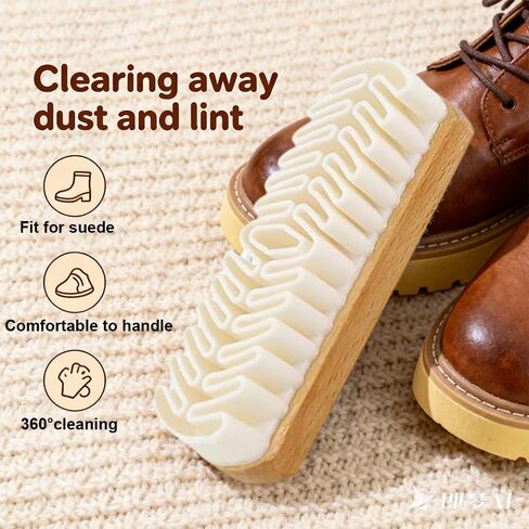 Suede Shoe Brush, Soft Suede Brush for Shoes Cleaner, Nubuck Brush with Microfiber Shoe Cloth, for Shoes, Bags, Jacket, Sofa (2PCS) in Saudi Arabia