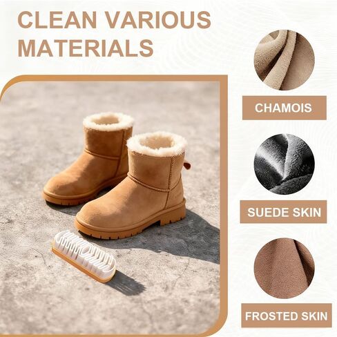 Suede Shoe Brush, Soft Suede Brush for Shoes Cleaner, Nubuck Brush with Microfiber Shoe Cloth, for Shoes, Bags, Jacket, Sofa (2PCS) in Saudi Arabia
