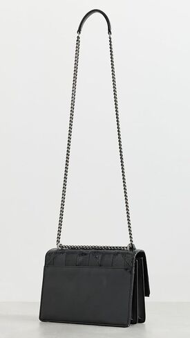 What Goes Around Comes Around Women's Pre-Loved YSL Black Embossed Sunset Bag Medium in Saudi Arabia