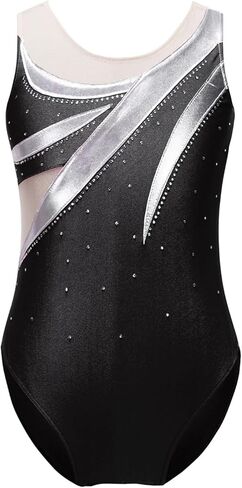 Kids Ballet Tutu Gymnastics Leotard Rhinestone Ice Skating Jumpsuit for Girl Children Gymnastic Bodysuit(Royal Blue,8) in Saudi Arabia