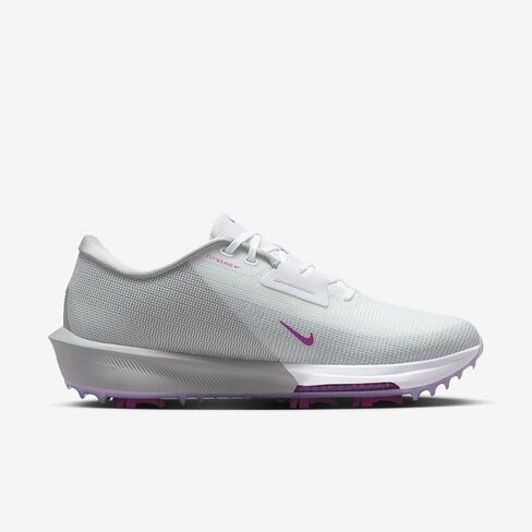 حذاء الجولف Nike Infinity Tour 2 (FD0217-102، أبيض/رمادي دخاني فاتح/أرجواني حيوي) in Kuwait
