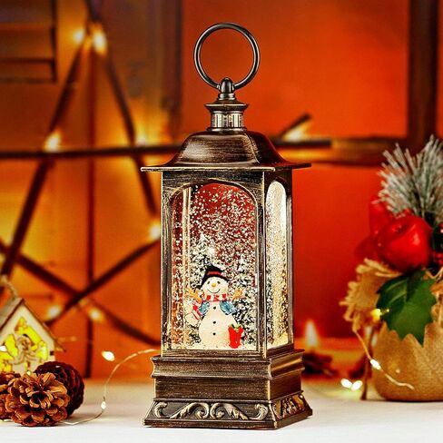 كرات ثلج عيد الميلاد مع الموسيقى، ثلج سنو غلوب فانوس 6H الموقت مضاءة فانوس عيد الميلاد لزينة عيد الميلاد in Kuwait