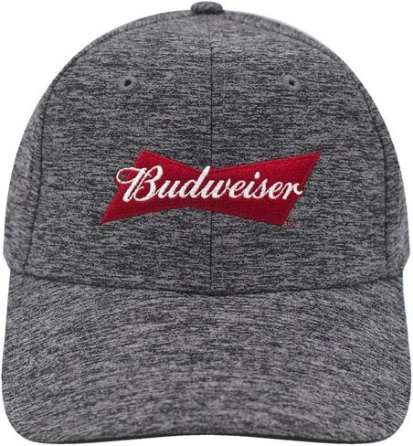 قبعة كرة بشعار Budweiser للرجال من H Bar C - BA17819BUDU مقاس واحد باللون الرمادي المنقط in Kuwait