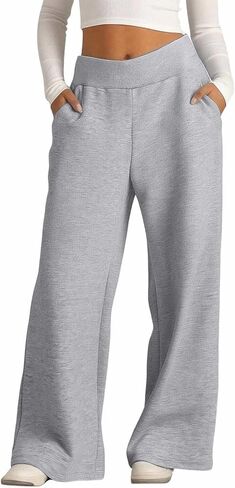 Girls Oversized Wide Leg Sweatpants Drawstring Kids Baggy Cozy Straight Leg Track Pants Casual Plain Pockets Joggers in Saudi Arabia
