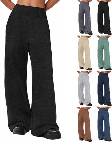 Girls Oversized Wide Leg Sweatpants Drawstring Kids Baggy Cozy Straight Leg Track Pants Casual Plain Pockets Joggers in Saudi Arabia