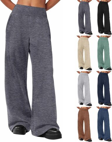 Girls Oversized Wide Leg Sweatpants Drawstring Kids Baggy Cozy Straight Leg Track Pants Casual Plain Pockets Joggers in Saudi Arabia
