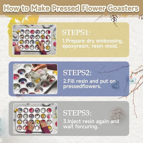 173Pcs Real Dried Pressed Flowers for Crafts - Natural Dry Flower Kit for Resin, Stickers, Bookmarks, Candle Making, Soap, Nail Art, Frames, Invitations & Jewelry,Valentines Day Gifts in Saudi Arabia