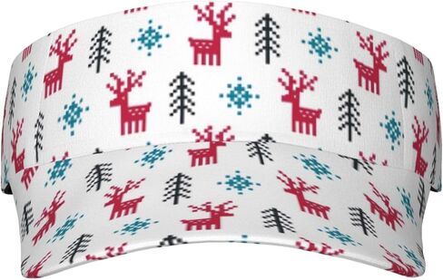 Cute Christmas Plaid Snowflakes Winter Sun Visor Hat for Women Men Adjustable Empty Top Sports Golf Visor Cap Hats in Saudi Arabia