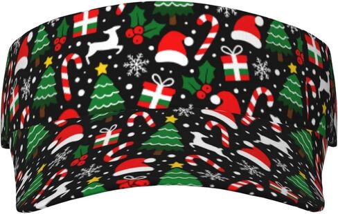 Cute Christmas Plaid Snowflakes Winter Sun Visor Hat for Women Men Adjustable Empty Top Sports Golf Visor Cap Hats in Saudi Arabia