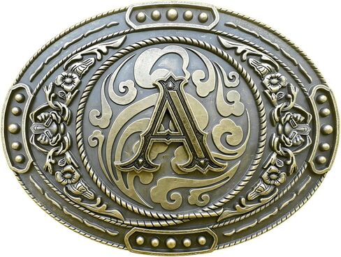 Western Belt Buckle for Men Women Initial Letters ABCDJMR to Z Vintage Rodeo Cowboy Belt Buckles in Saudi Arabia