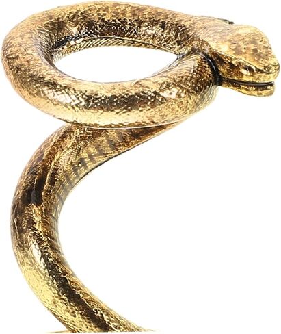 حامل كريستال على شكل ثعبان معدني 52 جرام، حامل عرض زخرفي فريد من نوعه لصخور البلورات والعقيق الكاكي الأنيق in Kuwait