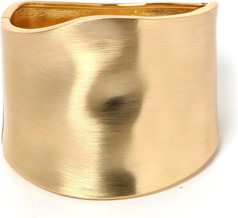 YBMYCM Wide Cuff Chunky Gold-Plated Bracelets for Women Open Cuff Bangles Adjustable Wrist Cuff Bracelets for Women in Saudi Arabia
