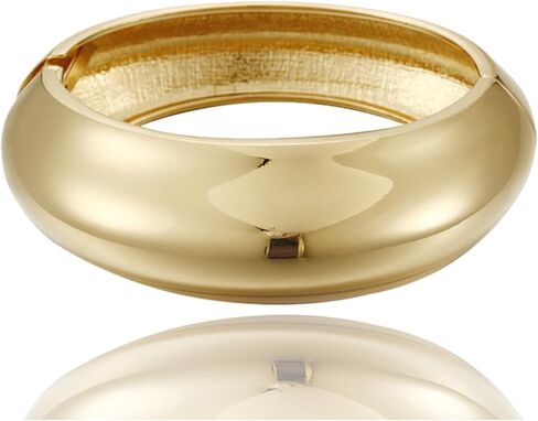 YBMYCM Wide Cuff Chunky Gold-Plated Bracelets for Women Open Cuff Bangles Adjustable Wrist Cuff Bracelets for Women in Saudi Arabia
