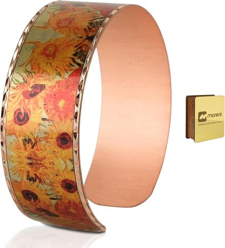 Moreni Copper Bracelet for Women with Wooden Gift Box – Art-Inspired Elegant & Timeless Handmade Jewelry Gift in Kuwait