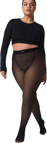 NOOSH TOAST Warm Fleece Tights | Sheer Look with Cozy Lined High-Waist Fit in Saudi Arabia