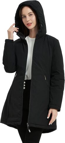 Bellivera Women Puffer Jacket Reversible Spring and Winter Fashion Warm Quilted Long Hooded Padded Bubble Coat in Saudi Arabia