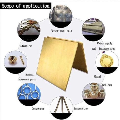 Brass Sheet Plate Brass Sheet Metal Industry DIY Experiment Sheet(1.2 * 100 * 100) in Saudi Arabia
