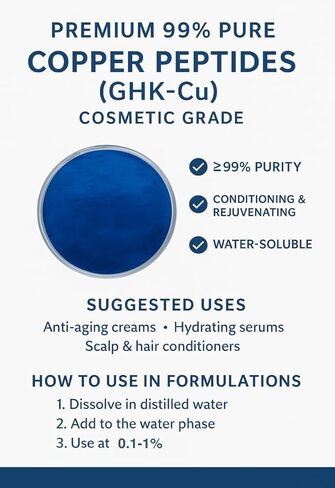 Molu Premium GHK-Cu Copper Peptides - Cosmetic Grade, Ideal for DIY Formulations - 1 gram in Saudi Arabia