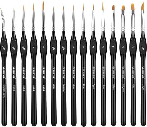 Dry Brush Miniature Painting,Dry Brush Set,5 Sizes Hobby Detail Paint Brush Set,Acrylic Paint Brushes for Tabletop & Wargames,40k,Citadel,Scale Model,DND Miniatures,Watercolor Oil Painting in Kuwait