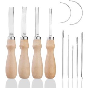 TLKKUE 4 Sizes Leather Edge Skiving Beveler Tools, Wide Leather Craft Edge Beveler Tool Kit Leather Edge Trimmer for Wristbands, Belts and Other Leather Thinning Projects（4/6/8/10mm）