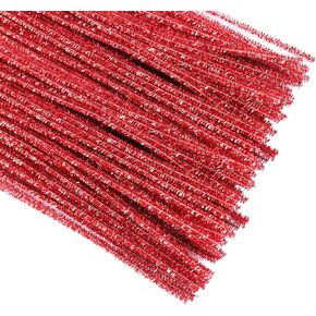 Black Pipe Cleaners, 100PCS Glitter Pipe Cleaners for Craft, Chenille Stems Craft Supplies & Materials, Colored Pipe Cleaners for DIY Art and Craft Projects - 12 Inch