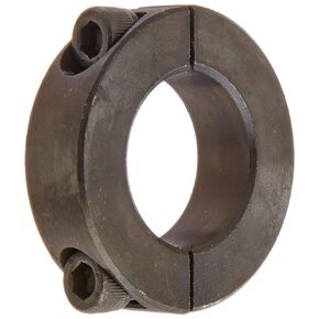 Climax Metals Part 2C-100, Mild Steel, Black Oxide Plating, Clamping Collar, 1 inch bore, 1 3/4 inch OD, 1/2 inch Width, 1/4-28 x 5/8" Clamp Screw (Pack of 2)