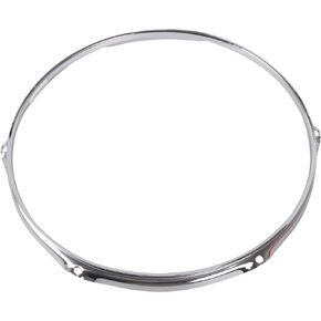 Yibuy Professional Snare Drum Rim Hoop Metal Ring 6 Hole 16" Dia Upper Circle Silver